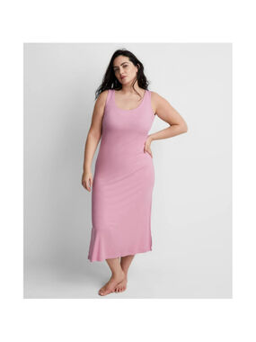 State of Day Women's Small Purple Ribbed Modal Comfy Tank Nightgown NWT